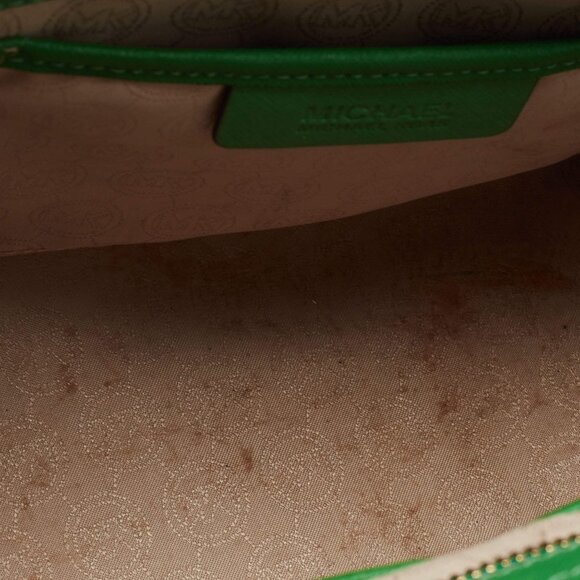 Michael Kors - Green Saffiano Lux Leather Large Selma Tote - Picture 10 of 16